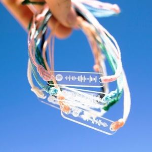 Spotify song keychains/bracelets